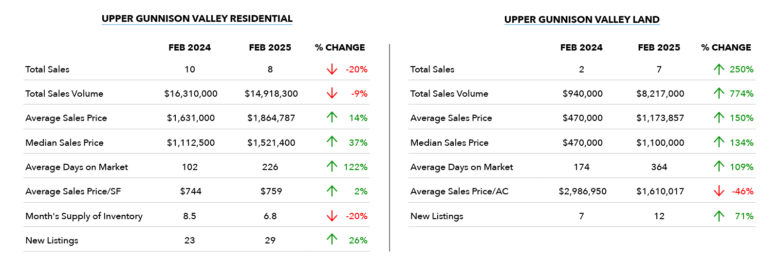 Crested Butte Real Estate Market Update - February 2025